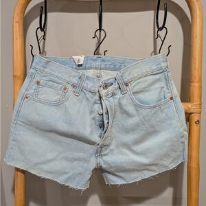 Levi's Light Wash Denim Jean Shorts